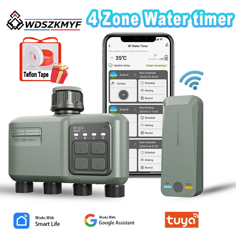 Smart Garden Keeper - Pflanzen-Bewässerungssystem mit WLAN, Smart-Timer, RF433, 4