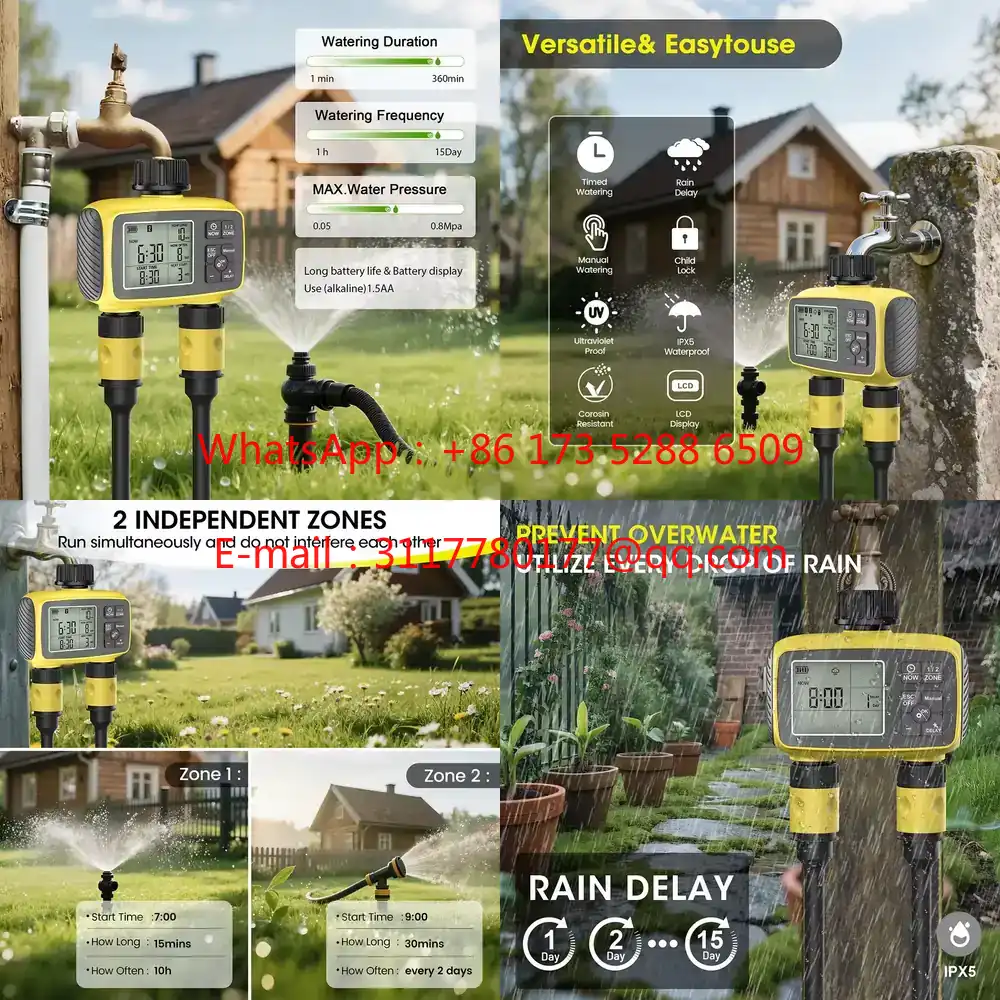 Smart Garden Water - WAP01 Großbildschirm Gartenbewässerungstimer 2 Ausgänge 2