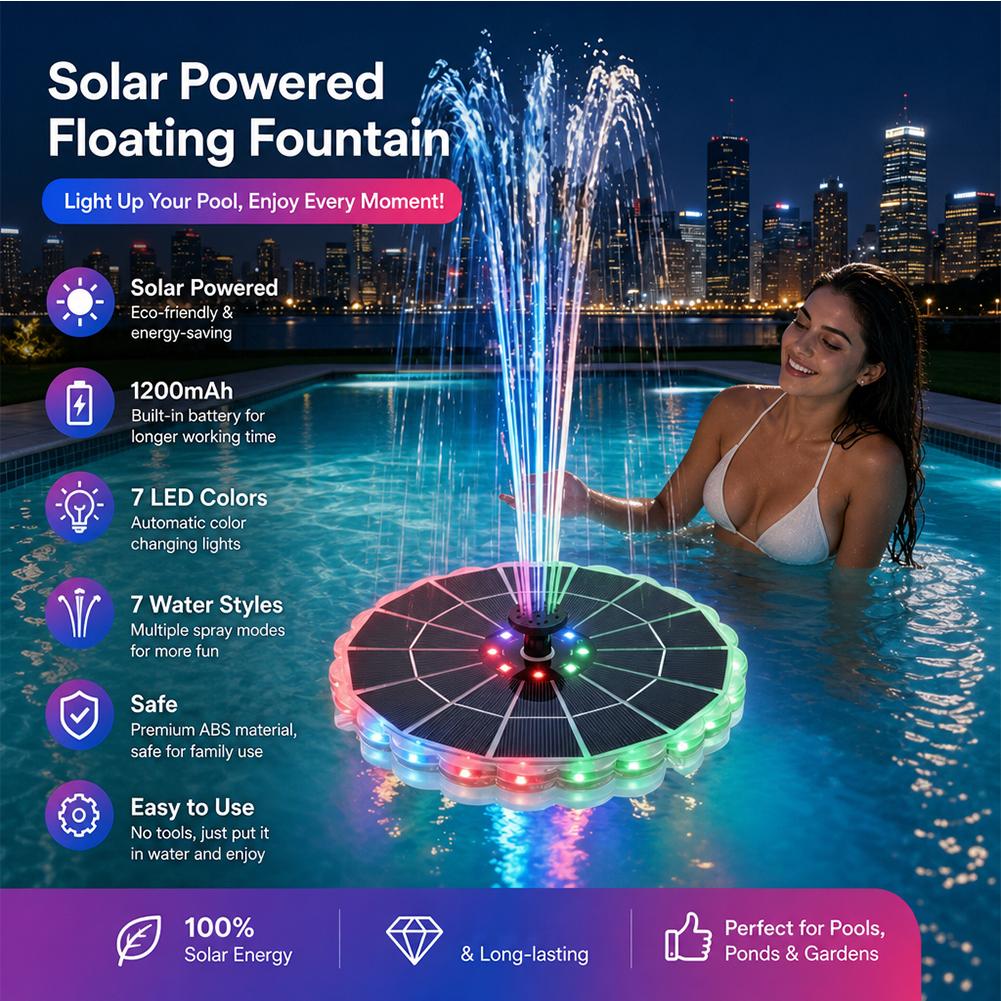 Smart Garden Lighting System - 3,5W Solar-Springbrunnenpumpen-Set für den Außenbereich mit