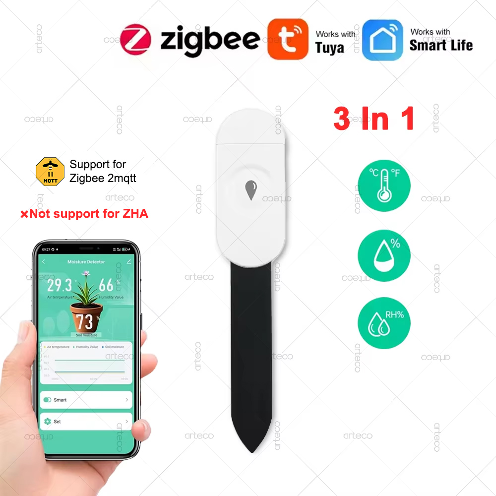Smart Garden Zigbee - Tuya Zigbee Temperatur Feuchtigkeit Feuchtigkeit Detektor