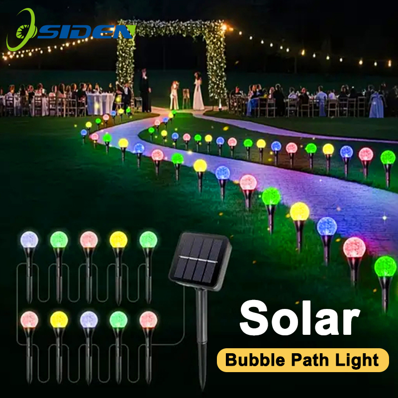 Smart Garden Lighting System - 30 LED Solar-Lichterkette mit Blasenkugeln, wasserdicht,