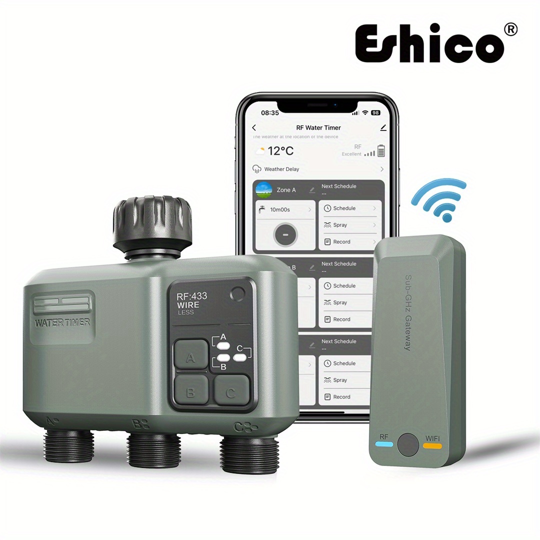 Smart Garden Zone - Eshico Smart Sprinkler Timer: 3-Zonen-RF433-Funksystem mit