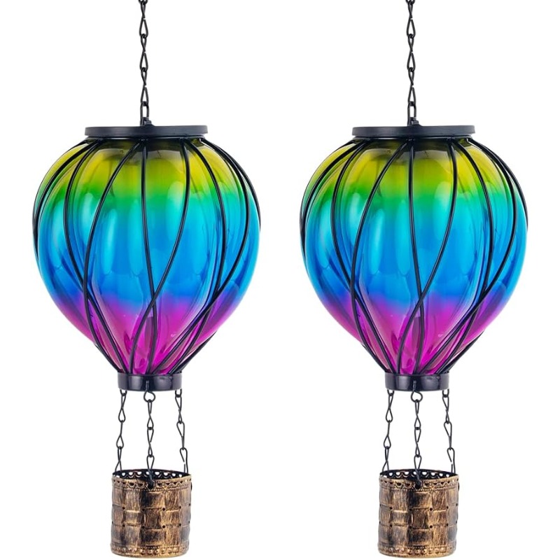 Smart Garden Balloon - Vintage Solar Gartenlampe LED Flammeneffekt Heißluftballon