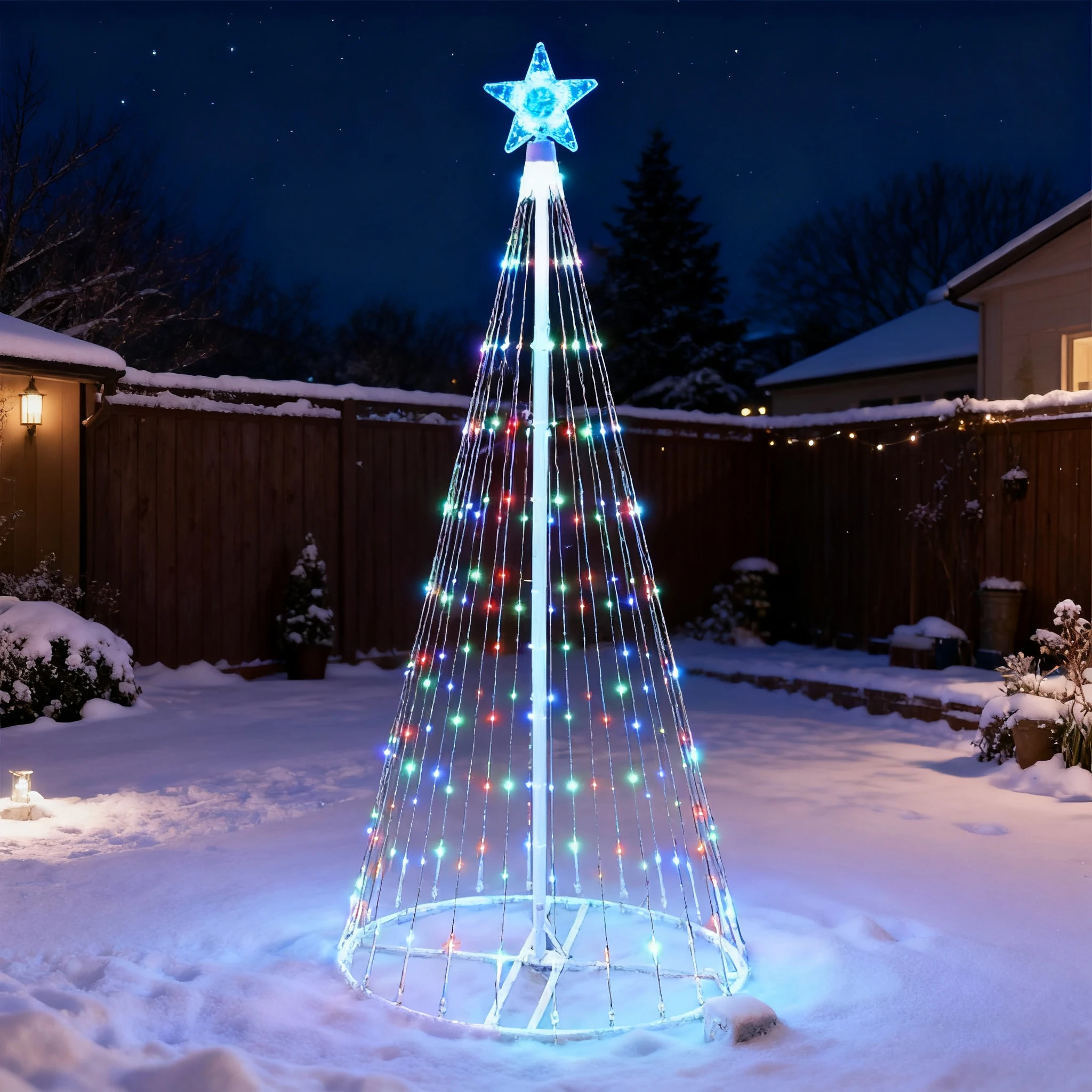 Solarbetriebene LED-Wasserfall – Smart Garden Lighting System Bewertung und Preis